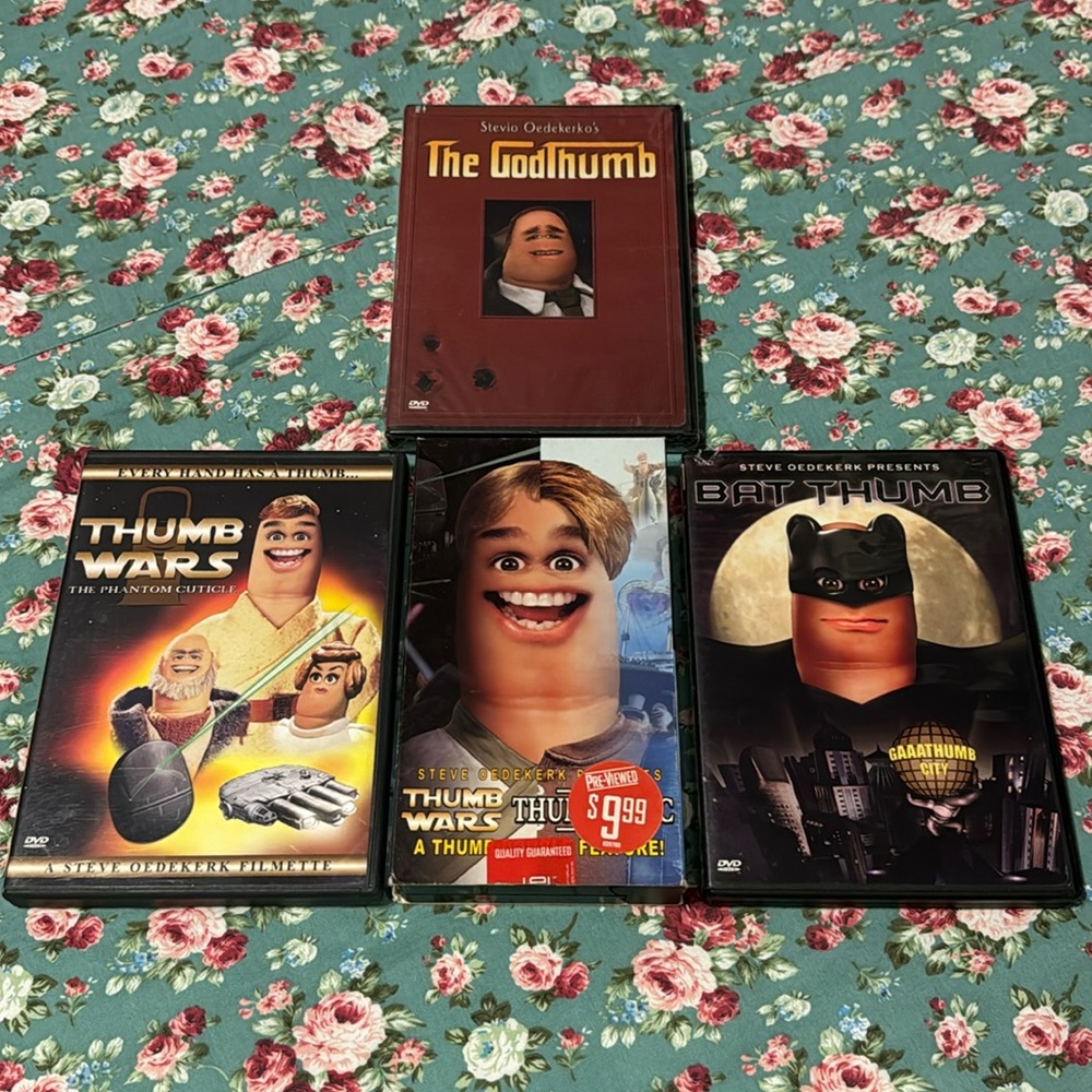 Thumb movies🍿 collection 📀 📼 lot of 4 movies: Thumb Wars, BAT THUMB, and more